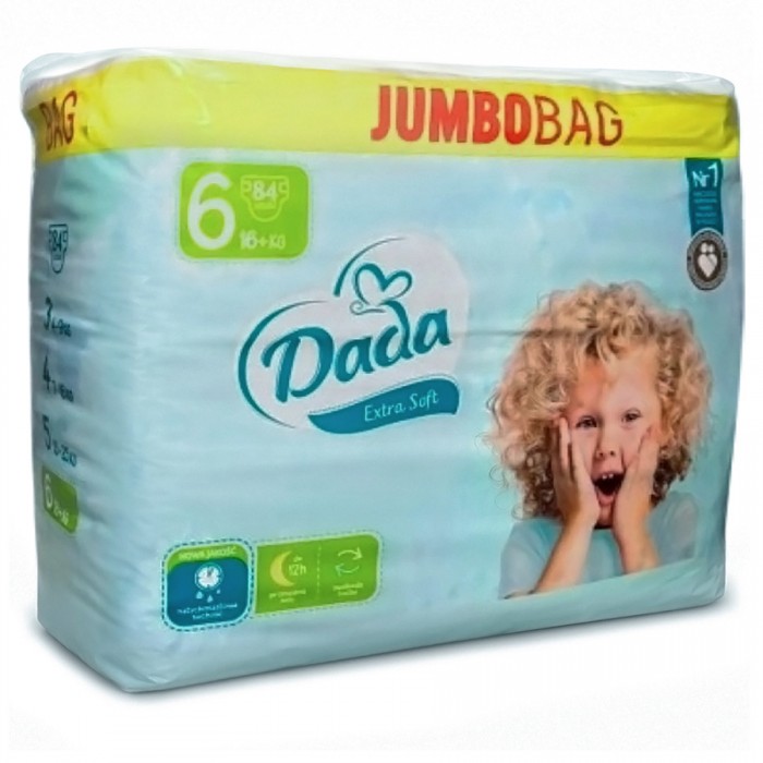 Підгузки дитячі Dada Extra Soft, розмір 6 (16+ кг), 84 шт - 